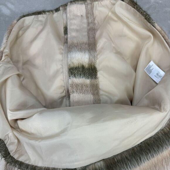 Y2k American Eagle Brushed Plaid Oversized Shacket Shaggy‎ Jacket Size Medium M - Picture 11 of 13